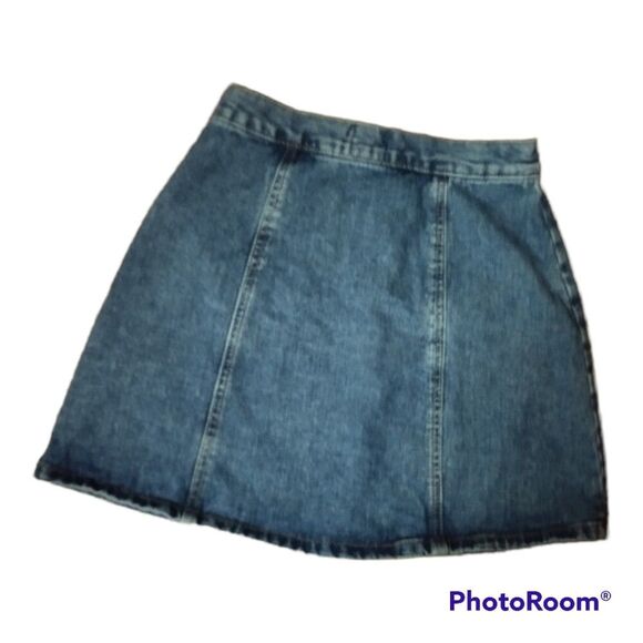BDG Urban Outfitters Button Front Denim Jean Mini Skirt Sz XS - Picture 3 of 5